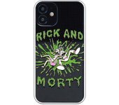 Funda original compatible con iPhone 12 Mini con un diseño de Rick y Morty Logo Acid