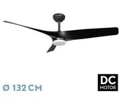 FABRILAMP Ventilador DC Niger Negro 22W 3 Aspas Regulable Alta Calidad