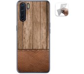 Tumundosmartphone Funda Gel Tpu para Oppo A91 diseño Madera 09 Dibujos
