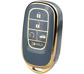 For Honda Civic Accord HR-V CR-V CRV 2021 2022 2023 5Buttons Auto Shell Fob Holder TPU Car Key Case Cover Keychain Accessories