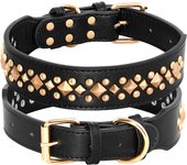 Cool Spiked Studded Leather Dog Collars Adjustable Pitbull Bulldog Big Dog Collar For Small Medium Large Dogs Boxer Labrador