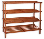 Zapatero de Madera de 4 Niveles - Organizador de Zapatos - Fácil de Armar y Practico de Usar - Color Sapelly - KARAWAN.