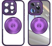 Magnetic Suction Rotating 360 ° stand phone case For iPhone 15 14 13 12 Pro Max With Lens Film Phone Case
