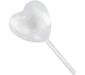 MONOUSO | Pipeta Corazón de Plástico para Catering 3ml 5,5cm (100 Uds)
