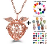 Mexico Style Tree Of Life Angel Necklace 16MM Music Ball Vintage Pregnancy Necklace Aroma Essential Oil Diffuser Locket Pendant