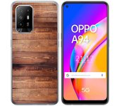 Tumundosmartphone Funda Gel Tpu para Oppo A94 5G diseño Madera 02 Dibujos