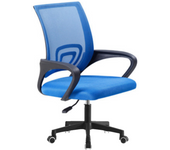 Silla de Oficina con Soporte Lumbar Giratoria Escritorio Sillon Ruedas Despacho casa salon habitacion ergonómica Gaming, escritorio, silla nordico tulipu NEGRO GRIS