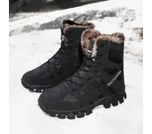 Winter Tactical Combat Men Boots Outdoor Men Walking Hiking Shoes Breathable Non-slip Men Ankle Boots Plush Keep Warm Snow Boots