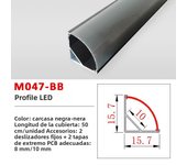 50CM LED Strip Light  Aluminium Profile Channel Silvery Black Diffuser PC Cover for 8mm/10mm/12mm Bar Cabinet Linear Lamp Decor