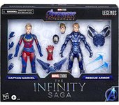 Blister 2 figuras Captain Marvel & Rescue Armor The Infinity Saga Endgame Los Vengadores Avengers Marvel 15cmFigura  Coleccionable - Idea de Regalo- Mercancia Oficial - Juguetes para Niños y Adultos - Movies Fans - Muñeco para Coleccionistas y Exposición
