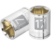 Llave Vaso Hexagonal Truper - 17 Mm Cromo Vanadio Pulido Espejo