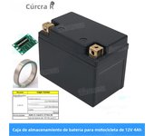 Turmera 12V 4A 5A Empty  Motorcycle Storage Battery Box Can Hold 10Piece 18650 Li-ion Battery or 5Piece 32700 Lifepo4 Battery