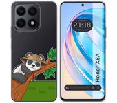 Funda Silicona Transparente para Huawei Honor X8a diseño Panda Dibujos