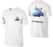 Anime Car 95 I Am Sally Printed T-Shirt Lightning McQueen Cotton Couple T-Shirt Birthday Gift Oversized T-Shirt Men's Clothing