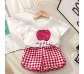 Toddler Cute T-shirts+Shorts Baby Girls Summer New Clothes Casual Two Pieces Suits Infantil Trendy Simple Thin Soft Tees Outfits