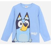 Camiseta manga larga niño Bluey azul CONFECCIONADA CON MATERIALES RECICLADOS Raíz Merchan-Store