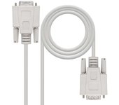 Nanocable cable serie modem db9 macho a db9 hembra 1.80m - color beige