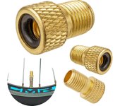 Adaptador de válvula de bicicleta, 3 piezas, DV/SV a AV, adaptadores para válvulas Dunlop y Presta, para inflar neumáticos de automóviles y bicicletas