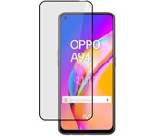 Tumundosmartphone Protector Cristal Templado Completo 5D Full Glue Negro para Oppo A94 5G Vidrio