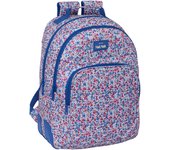 MOCHILA GRANDE "FLORES COIMBRA AZUL"