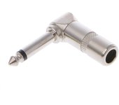 FGNS Conector de audio de 1/4 pulgadas de ángulo recto de 90 grados, conector macho de 6,35 mm, conector macho de soldadura para cables de altavoz/guitarra/micrófono.