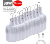 USB Rechargeable Camping Lights Led Light Lantern Portable Emergency Bulb Lamp High Power Tents Lamp Flashlight Equipment Bulb