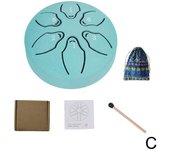 3 Inch 6-Tone Steel Tongue Drum Mini Hand Pan Drums with Drumsticks Percussion Musical Instruments Drum Accessories