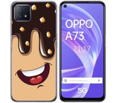 Tumundosmartphone Funda Gel Tpu para Oppo A73 5G diseño Helado Chocolate Dibujos
