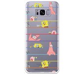 Funda original compatible con Samsung Galaxy S8 - Bob Esponja Multipersonaje Arcoiris