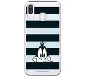 Funda original compatible con Samsung Galaxy A40 - Pato Lucas Franjas Negras