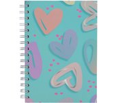 Cuaderno A5 Tapa Forrada Corazones Pintados - Totto España