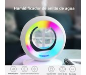 500ml high Fog Clock Humidifier, Water Ring Humidifier, Colorful RGB Night Light, Bedroom Desktop 268ml Mini Humidifier