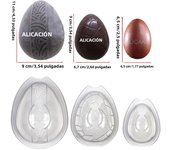 3Pcs/set Easter Chocolate Mold 3D Egg Shape Polycarbonate Chocolate Bonbons Candy Confectionery Baking Pastry Tools