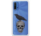 Funda compatible con Xiaomi Redmi 9T/Pocophone M3 - Calavera y gorrion