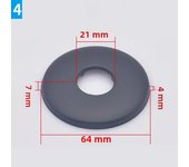 2PCS Black Stainless Steel Water Pipe Wall Covers Shower Chrome Finish Faucet Decorative Cover Kitchen Bathroom Accessories