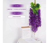 110cm Artificial Flower Vine Ivy Leaf Garland for Home Wall Plant Fake Wisteria Flower Party Rooftop Wedding Flower Arch Decor