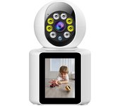 Cámara de videollamada bidireccional con pantalla HD de 2,4 pulgadas, cámara de vigilancia interior  Cámara de Vigilancia Wifi 1080P