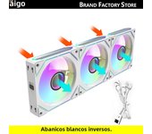Aigo AS12 Pc Case 120MM Fan Argb Ventiladores Wireless Splicing Cpu Water Cooling Gabinete Gamer Cooler Kit Fans Rgb Ventilador