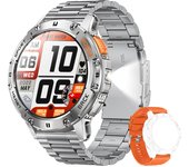 For Android ios New AMOLED Smart Watch Men with Flashlight Sports Waterproof Fitness Tracker Bluetooth Call Smartwatch Man+Box