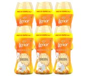 Lenor | Unstoppables Orquídea Dorada, Perlas Lavadora Perfumadas, Perlas Suavizante Para Ropa, Potenciador de Frescor para el Lavado 6x195G