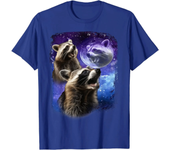 Funny 3 Racoon Moon Howling Raccoon Head Funny for Men Women Kid T-Shirt Casual Cotton Daily Four Seasons Tees Tshirt Streetwear