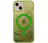 Liquid quicksand glitter magnetic phone case suitable For iPhone12 13 14 15 16 ProMax Plus phone thick anti drop protective case