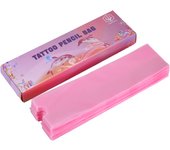 POSEIDON Tattoo Pencil Sleeve Bag Covers 200Pcs Plastic Pink Disposable Pencil Sleeve Bag Tattoo Supply Accessories