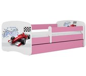 Cama 140 x 70 cm Kocot Kids com colchão BabyDreams Formula Pink