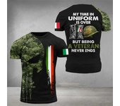 Italy Flag Camo Men's T-shirt ARMY VETERAN Camouflage 3d Print T-shirts Men Women Fashion Short Sleeve Tshirt Kids Tops Tees Boy