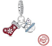 Hot Sale 100%925 Sterling Silver Luggage box Lipstick Small Stars Bead Charms Fit Original Pandora Bracelet DIY Women Jewelry