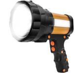 Linterna LED superbrillante recargable de 15000 lúmenes con 6 modos de luz, linterna LED resistente al agua (negro)