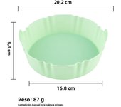 17cm Reusable Airfryer Pan Liner Accessories Silicone Air Fryers Oven Baking Tray Pizza Fried Chicken Airfryer Silicone Basket