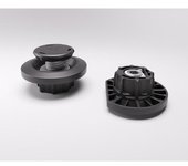 Pie nivelador integrato tech z negro  carga max regulable +10mm.
