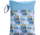 Biai hermoso patrón poliéster bebé impermeable traje de baño bolsa doble bolsillo bebé pañal seco MINI BOLSA húmeda pañal bolsa 25*35